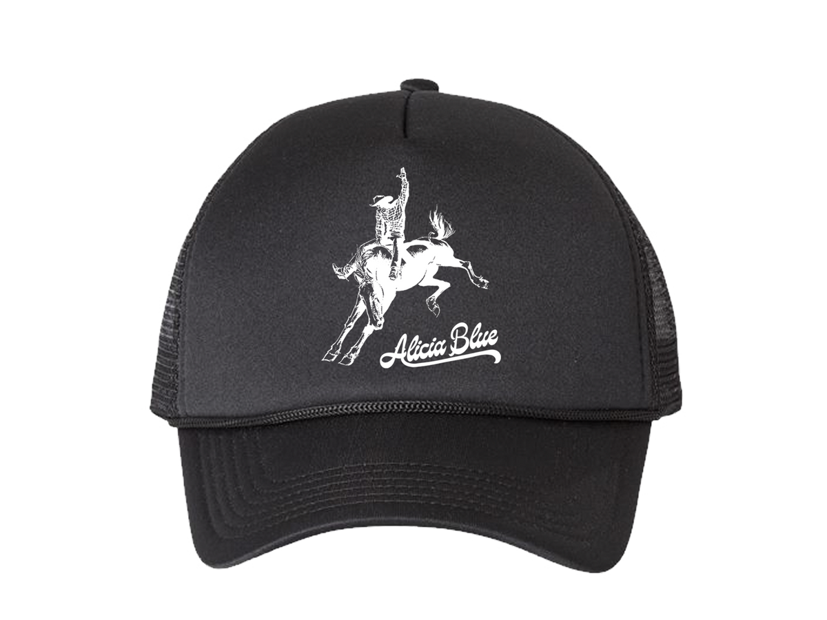 Trucker Style Alicia Blue Rodeo Design Hat