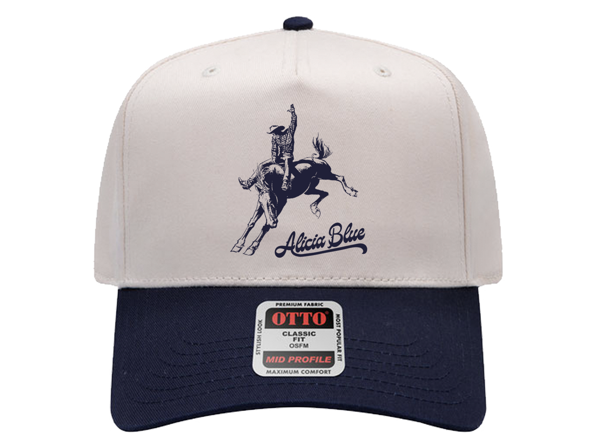 Premium Fit Alicia Blue Rodeo Design Hat